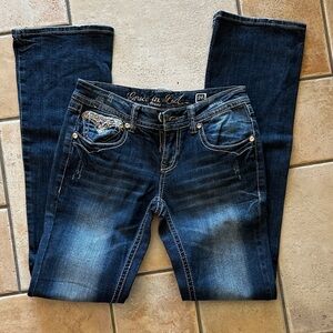 Grace in LA Women's Indigo Boot Cut Jeans